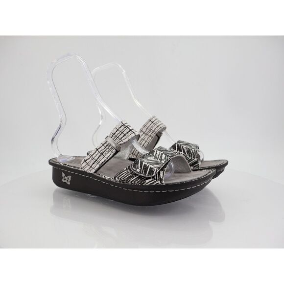 Alegria Women's Karmen Unity Sandal Size 41 11 Black Leather Adjustable Slide - Picture 1 of 12